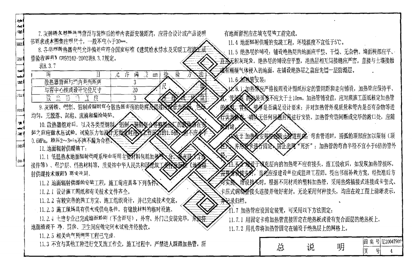 遼2004T902 采暖設備安裝圖