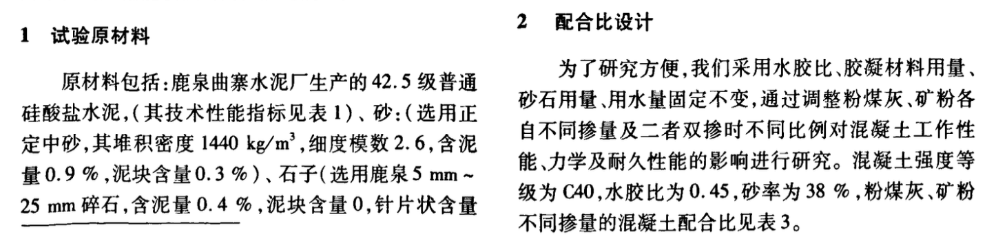 粉煤灰礦粉雙摻技術(shù)在高性能混凝土中的應(yīng)用研究