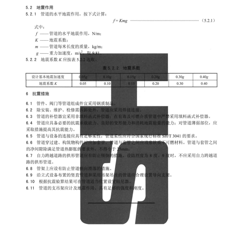 SHT-3039-2018-石油化工非埋地管道抗震設(shè)計規(guī)范