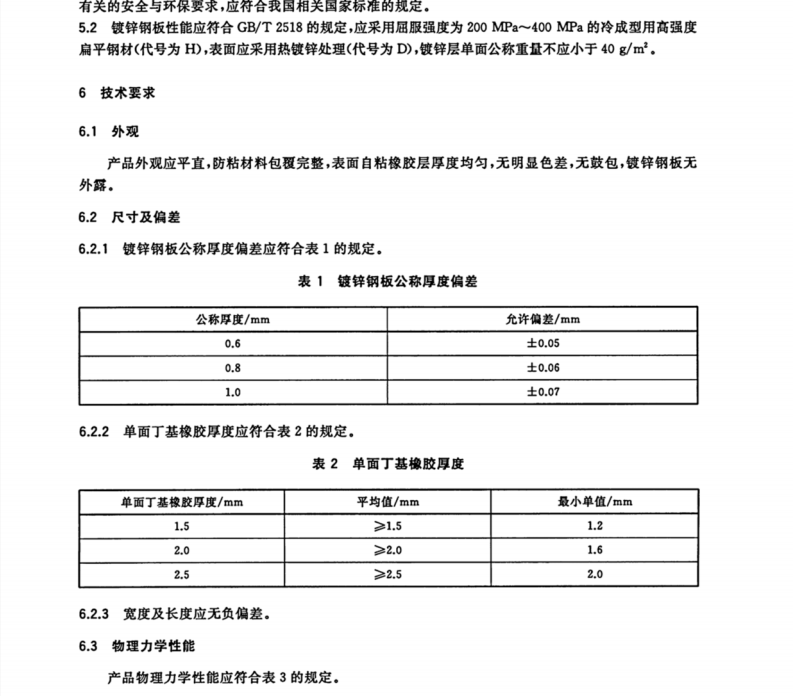 T∕CECS 10015-2019 自粘丁基橡膠鋼板止水帶