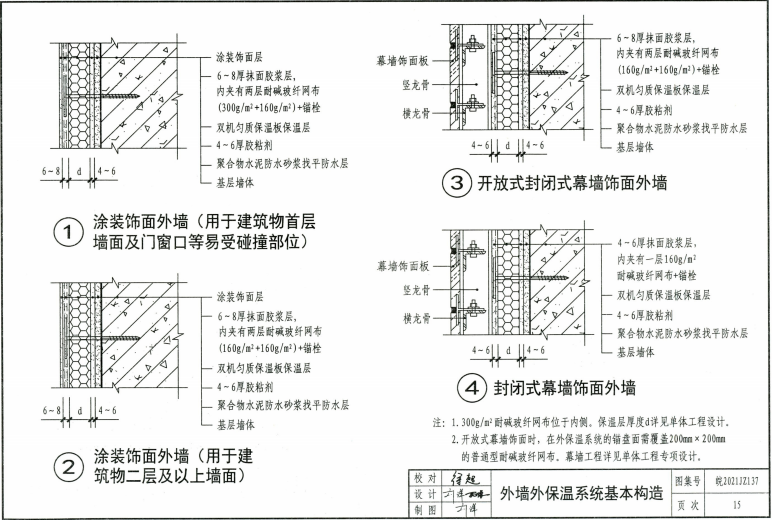 皖2021JZ137 雙機(jī)勻質(zhì)保溫板外墻外保溫系統(tǒng)建筑構(gòu)造