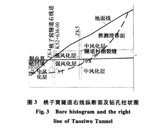 桃子窩隧道仰坡滑移與襯砌開裂病害分析