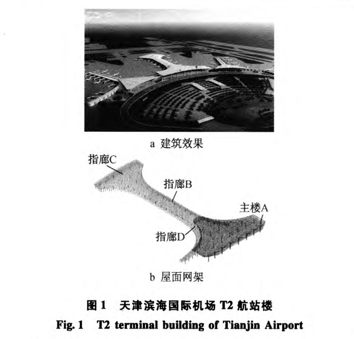 天津?yàn)I海國際機(jī)場航站樓大面積雙曲傾斜屋面網(wǎng)架施工技術(shù)