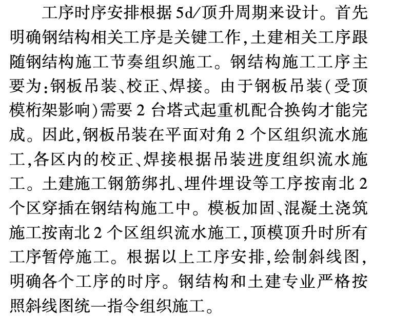 天津高銀大廈內(nèi)外筒不等高同步攀升均衡節(jié)奏計(jì)劃管理技術(shù)研究