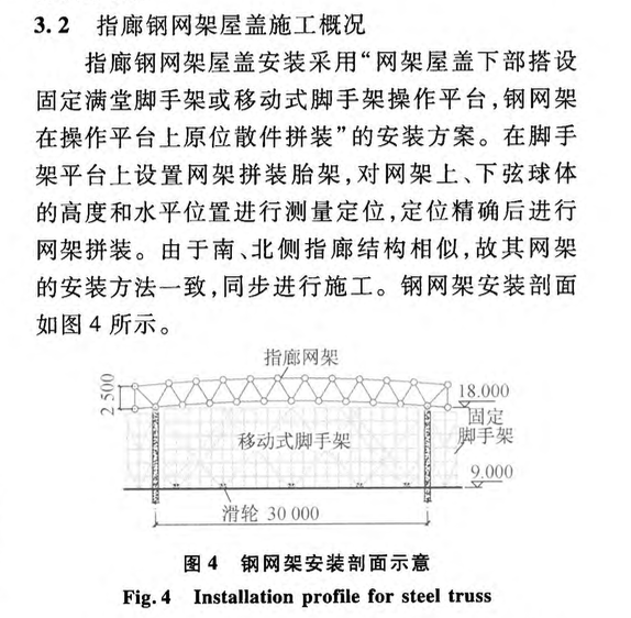 溫州永強(qiáng)機(jī)場(chǎng)新建航站樓指廊鋼屋蓋施工技術(shù)