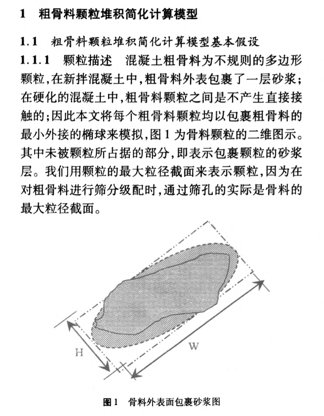 關(guān)于粗骨料顆粒堆積簡化計算模型的研究