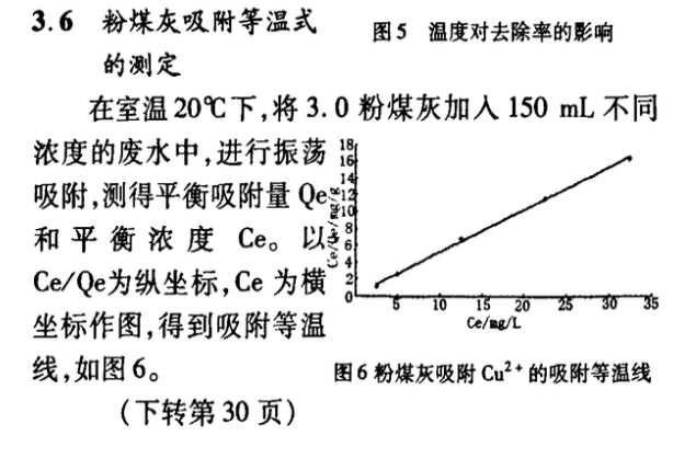 關(guān)于粉煤灰處理含銅廢水的試驗(yàn)研究