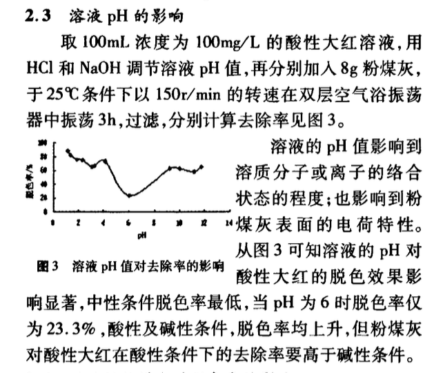 關(guān)于粉煤灰處理酸性染料廢水的研究