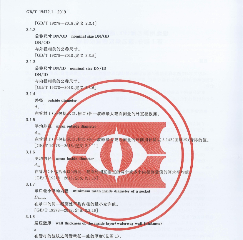 GB∕T 19472.1-2019 埋地用聚乙烯（PE）結(jié)構(gòu)壁管道系統(tǒng) 第1部分：聚乙烯雙壁波紋管材