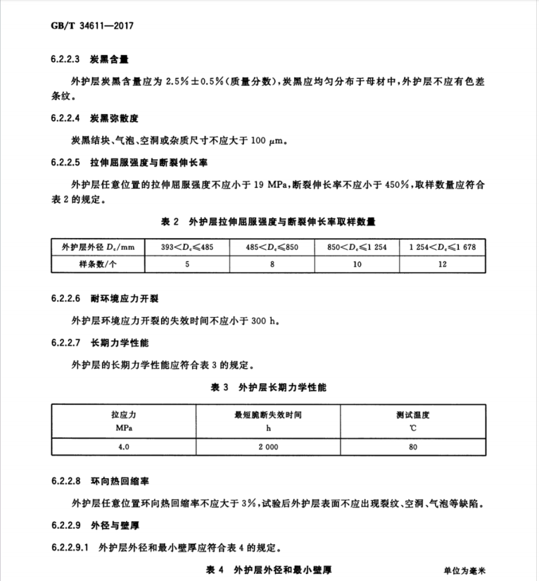 GB∕T 34611-2017 硬質(zhì)聚氨酯噴涂聚乙烯纏繞預(yù)制直埋保溫管