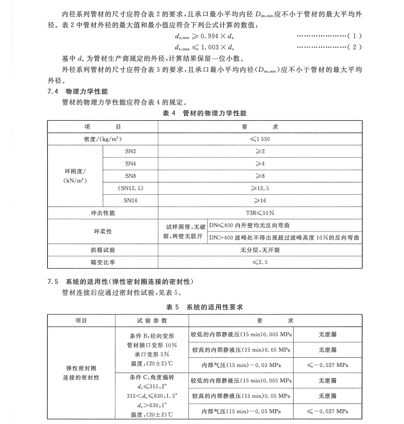 GBT 18477.1-2007 埋地排水用硬聚氯乙烯（PVC-U）結(jié)構(gòu)壁管道系統(tǒng)  第１部分