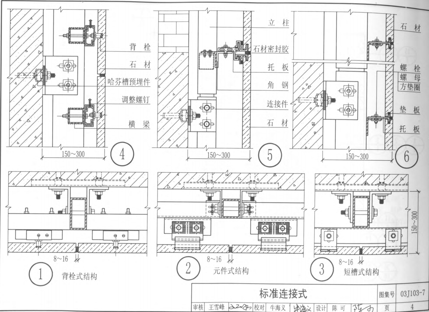 03J1037 石材框架幕墻圖集