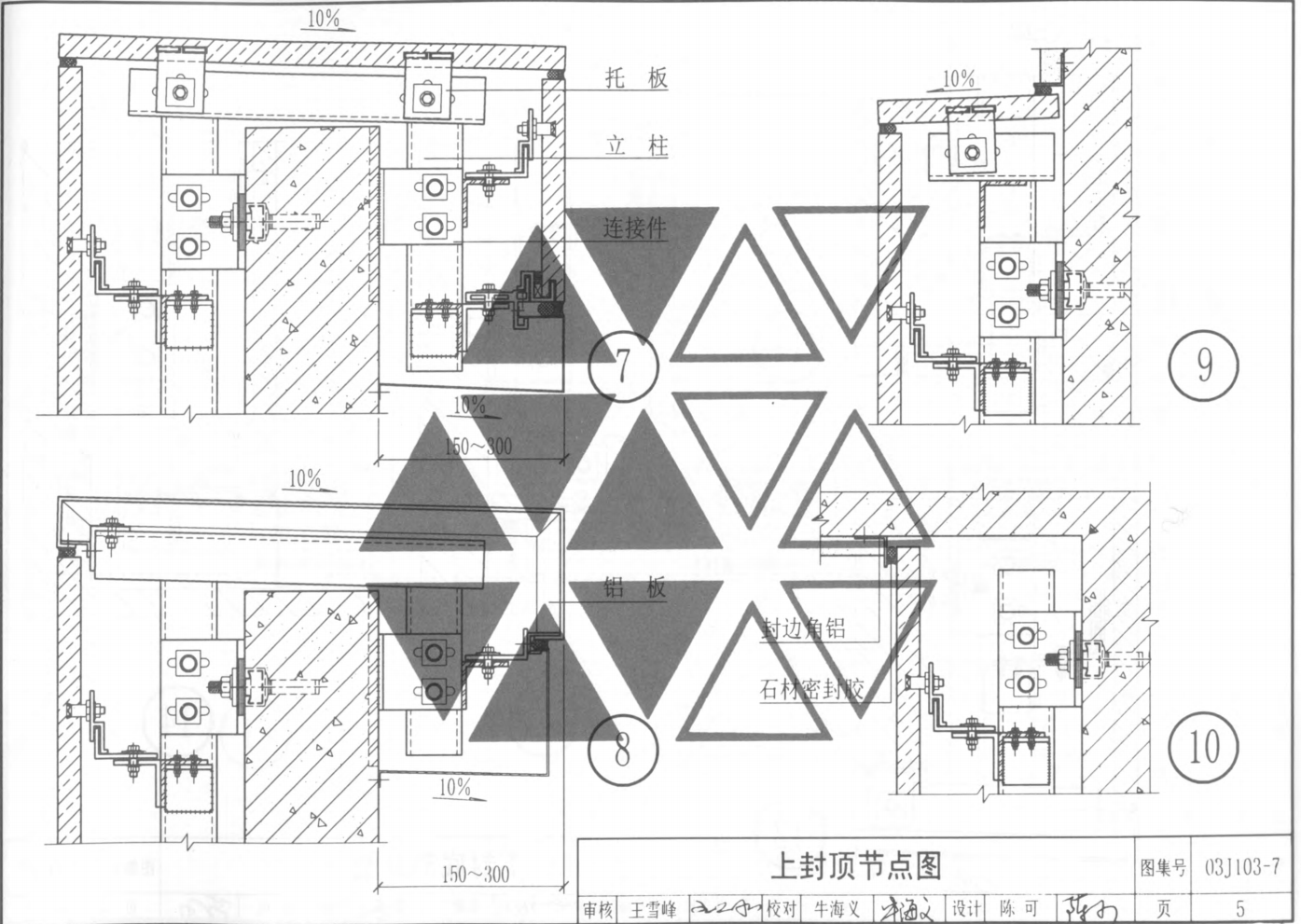 03J1037 石材框架幕墻圖集