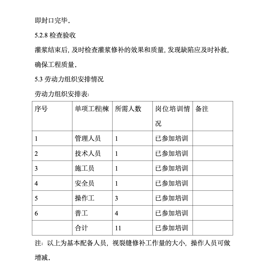 房建项目中墙体裂缝灌浆修补工法