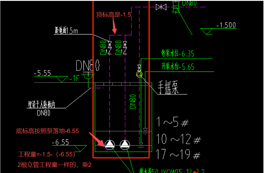 這個(gè)后面的立管他是怎么算的啊