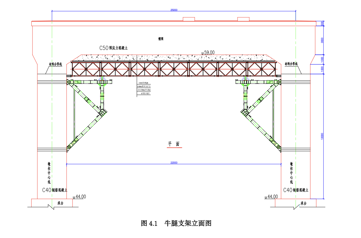 牛腿支架現(xiàn)澆門式剛構(gòu)帽梁工法