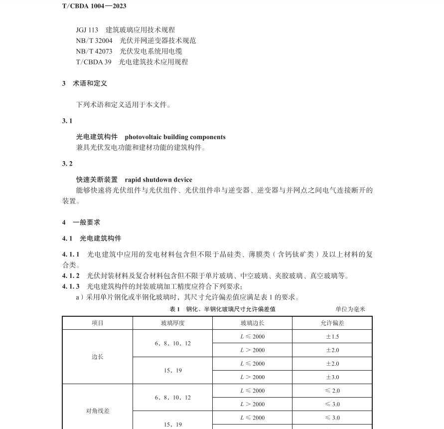 T∕CBDA 1004-2023 光電建筑構(gòu)件與設(shè)備