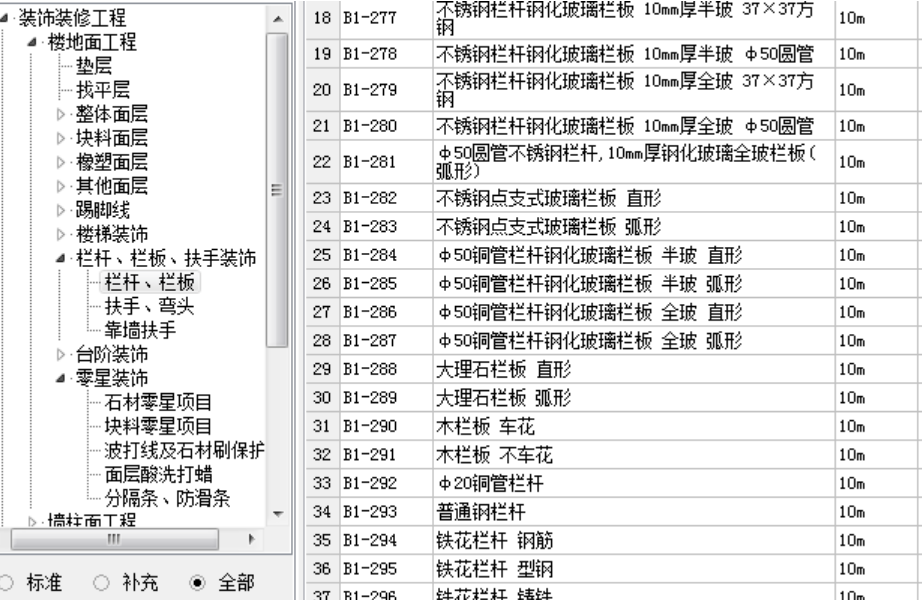 廣東18定額,，來(lái)個(gè)高手老師幫忙套一下樓梯欄桿的定額