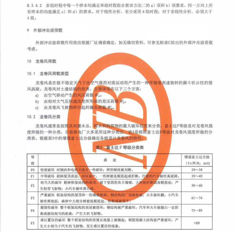 NBT 20105-2019 核電廠廠房設(shè)計(jì)荷載規(guī)范