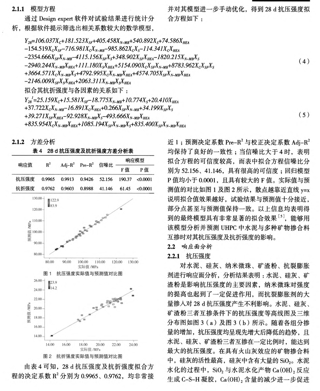 超高性能混凝土胶凝材料组分优化分析