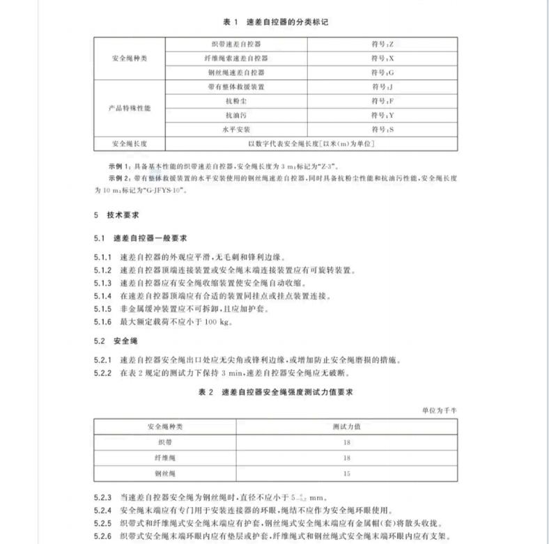 GB24544-2023 墜落防護(hù)之速差自控器