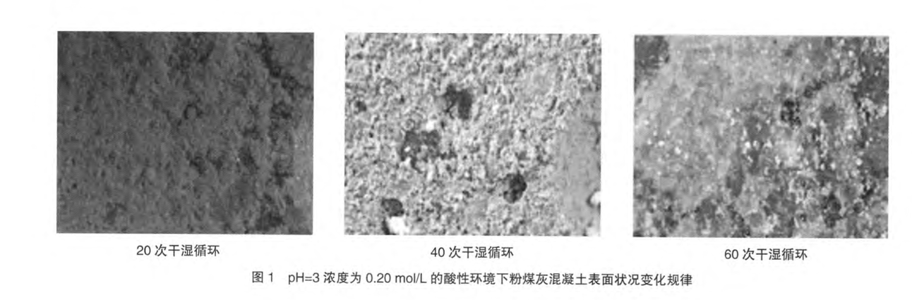 酸性環(huán)境干濕循環(huán)對(duì)粉煤灰混凝土強(qiáng)度特性影響研究