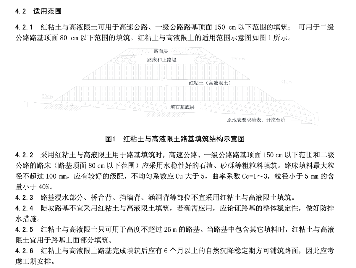 DB52T1041-2015贵州省红粘土和高液限土路基设计与施工技术规范