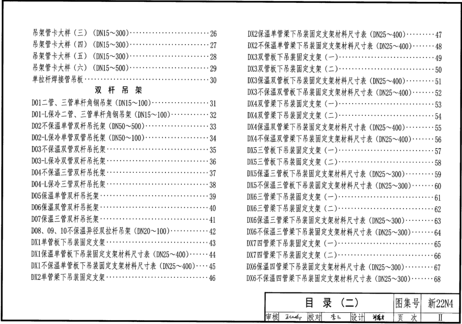 新22N4 室內(nèi)管道支吊架