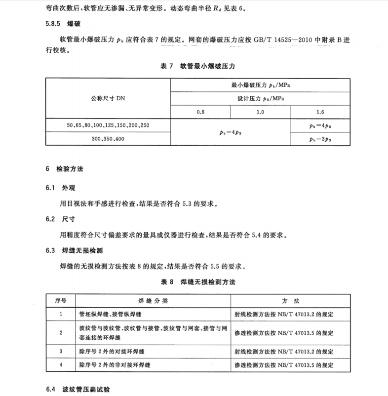 GBT 41486-2022 生活飲用水管道用波紋金屬軟管