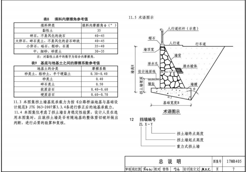 17MR405 城市道路-重力式挡土墙(路肩式)