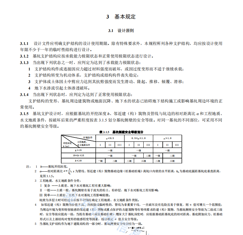 DB11 T 489-2024 建筑基坑支护技术规程