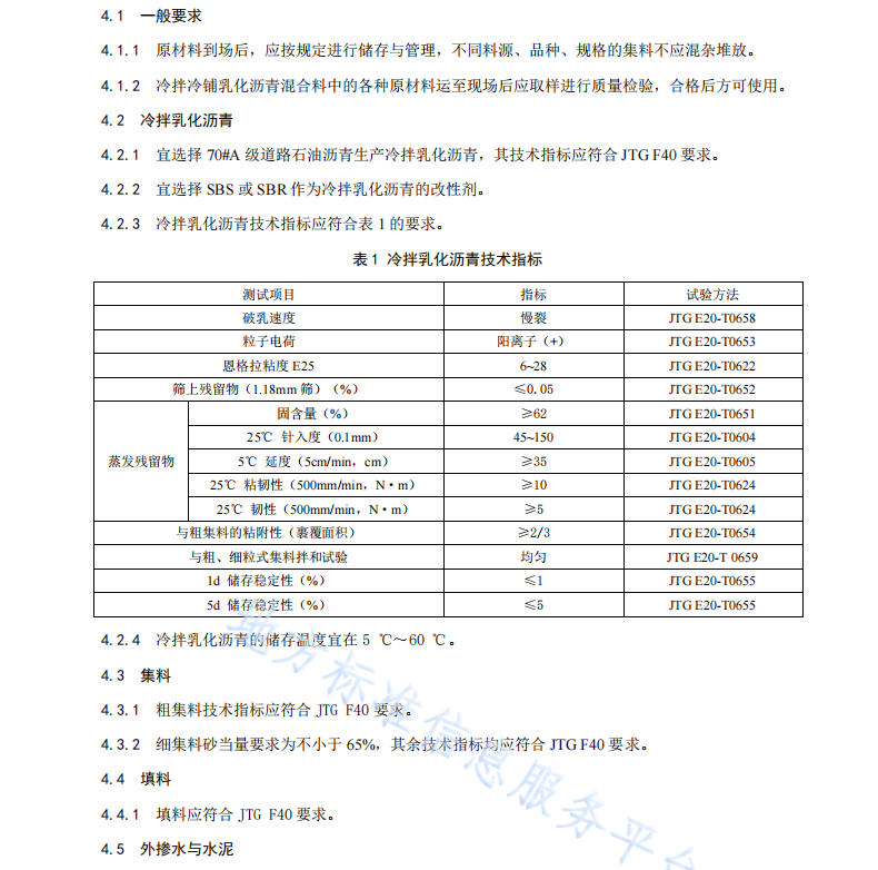 DB11 T 2257-2024 冷拌冷铺乳化沥青混合料技术规程