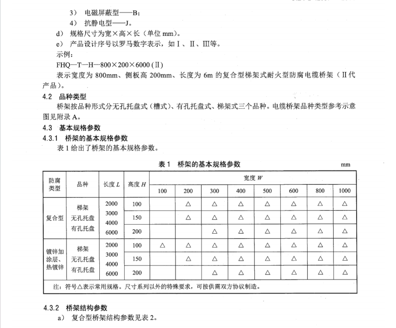 NBT 42037-2014 防腐电缆桥架