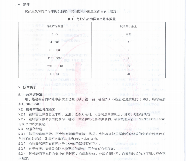 DLT 768.7-2012 电力金具制造质量 钢铁件热镀锌层