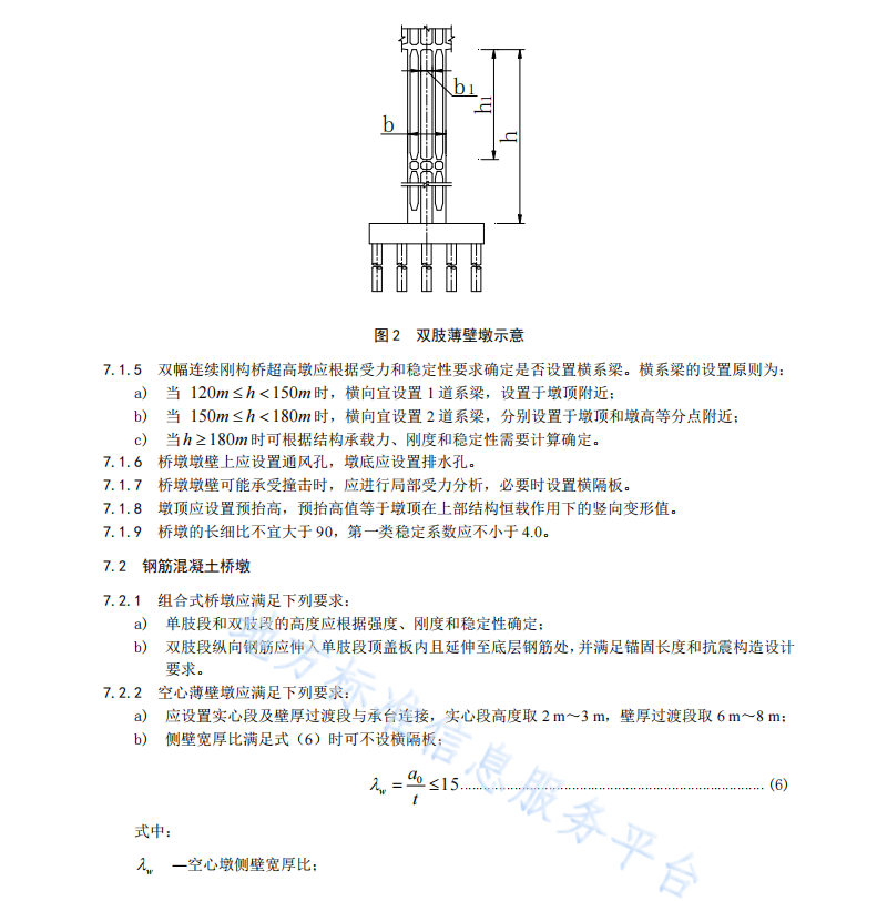 DB61T 1729-2023 高墩大跨徑連續(xù)剛構(gòu)橋橋墩設(shè)計(jì)規(guī)范