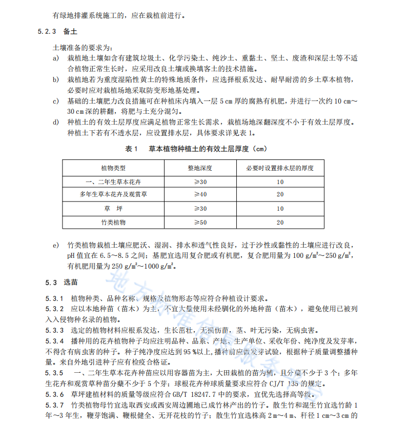 DB6101T3137-2022 城市园林绿化 绿地草本植物栽植技术规程