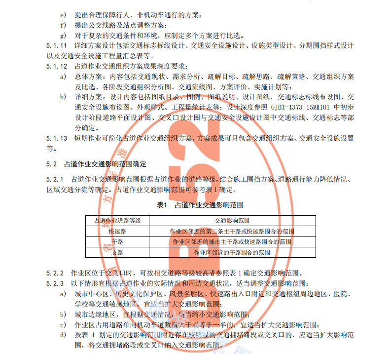 DB52T 1723-2023 城市道路占道作业交通组织与安全设施设置要求