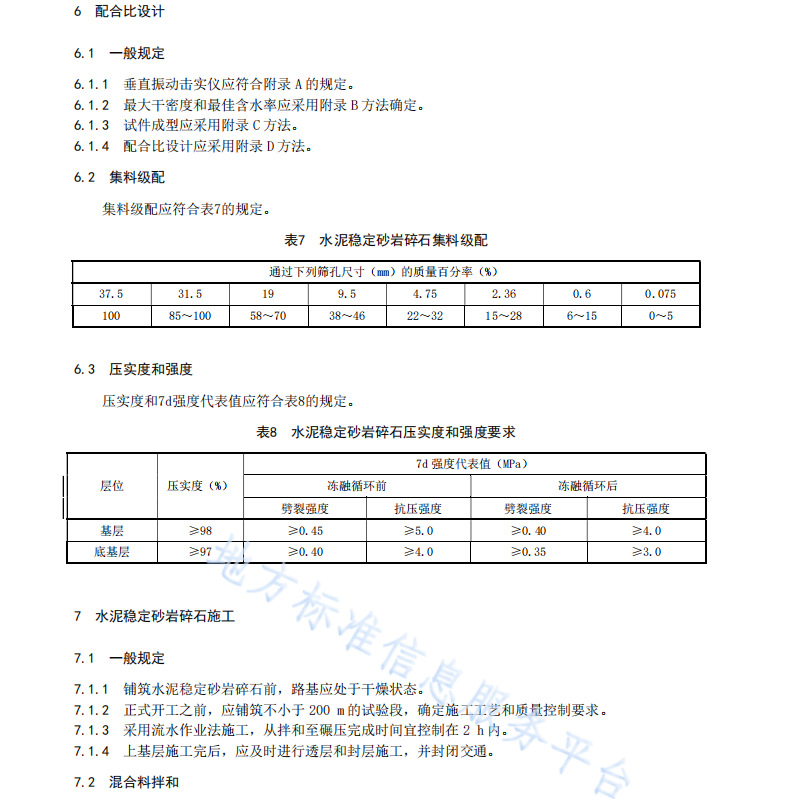 DB61T1303-2019砂巖水泥穩(wěn)定碎石施工技術(shù)規(guī)范