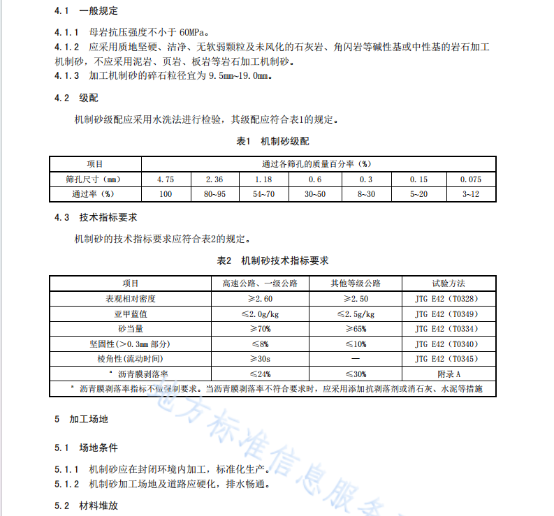 DB61T1091-2017 公路工程沥青混合料机制砂技术规范