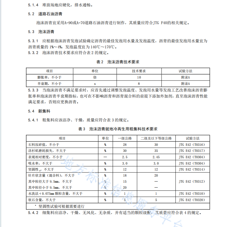 DB61T1153-2018 泡沫沥青就地冷再生沥青路面设计与施工技术规范