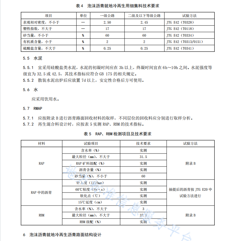 DB61T1153-2018 泡沫沥青就地冷再生沥青路面设计与施工技术规范