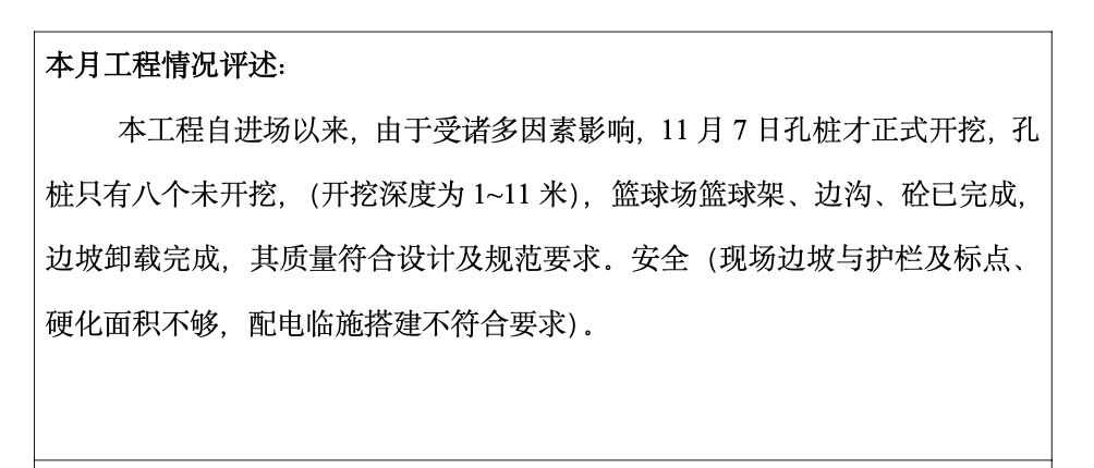 贵州广播电视大学金阳新校区体育场、室外活动场地工程建设监理工作月报