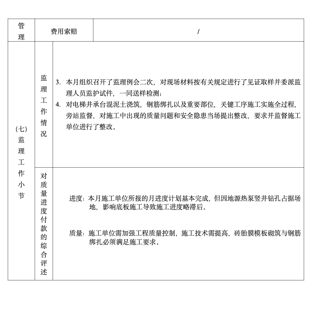 瑞安市塘下中心区地块（温莎国际公寓）建设监理工作月报