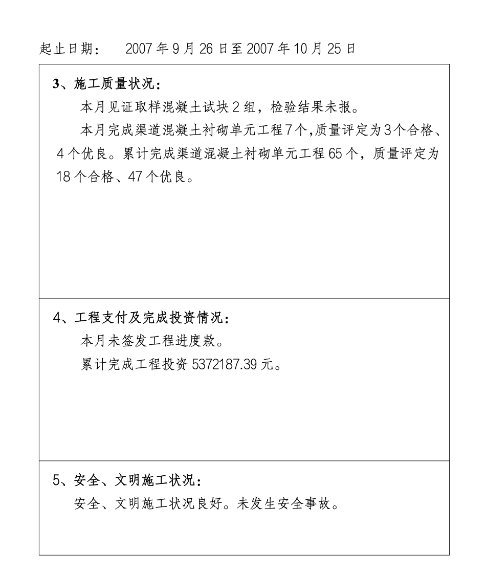 水库罐区续建配套与节水改造工程监理月报