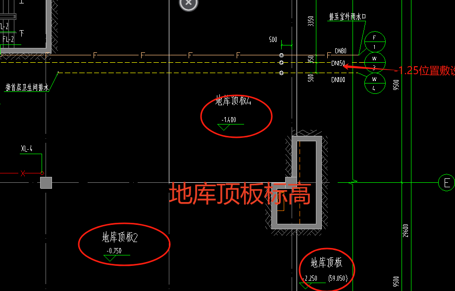 W/3管道怎么敷设，水平管道是暗敷还是明敷？按照图纸，是过地库顶板的