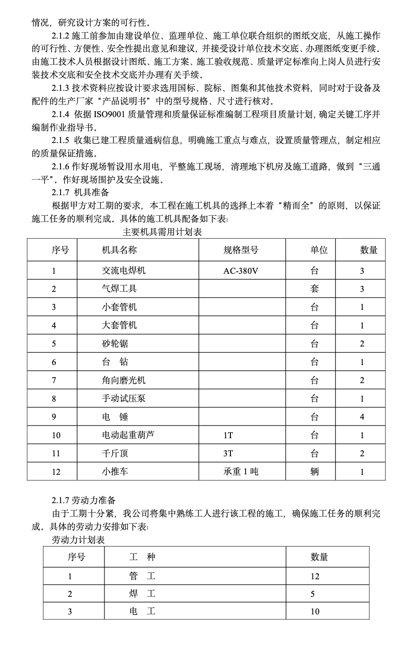 国家某局办公楼空调改造工程施工组织设计