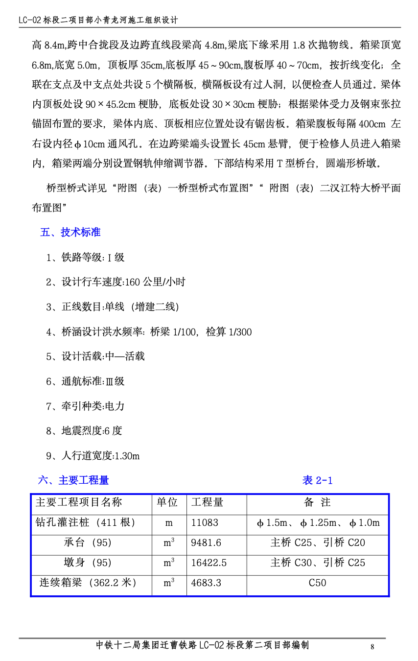 漢江特大橋施工組織設計