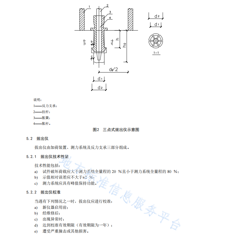 DB37T 2365-2022后装拔出法检测混凝土抗压强度技术规程