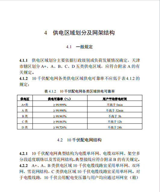 DBT 29-323-2024 天津市10千伏及以下配電網(wǎng)建設(shè)技術(shù)標準