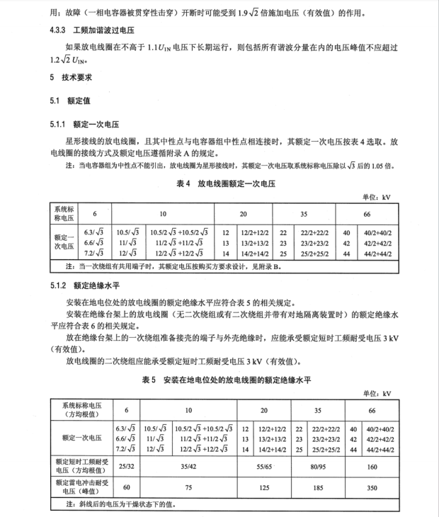 DL T 653-2023 高壓并聯(lián)電容器用放電線圈使用技術(shù)條件